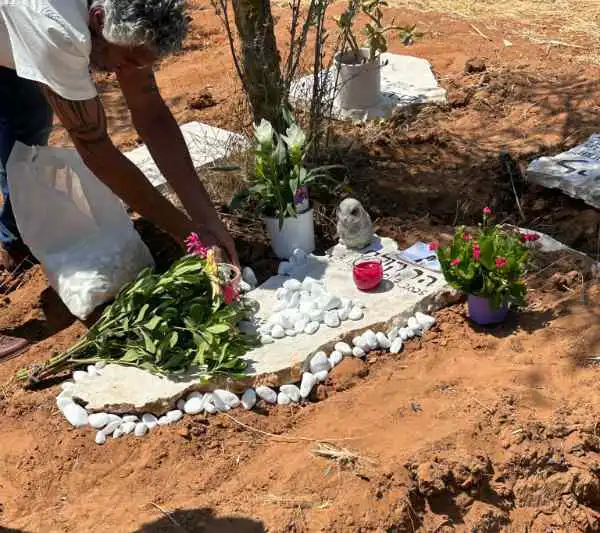 תהליך קבורת הכלב לאחר פינוי